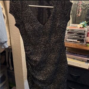 Elegant Black Glitter Dress